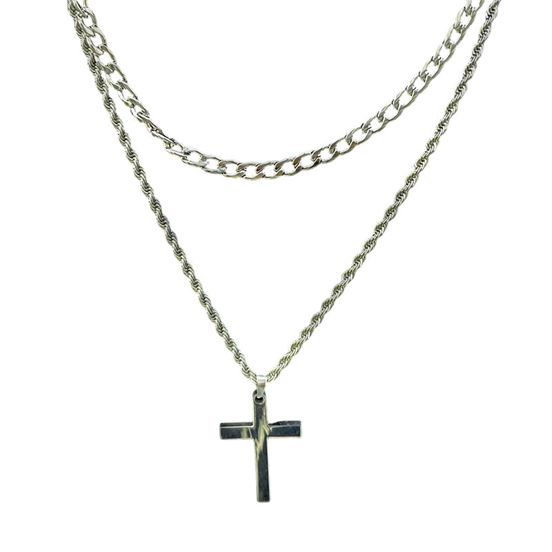 🔥 Hot sale 50% OFF🔥Double Layer Cross Pendant Necklace