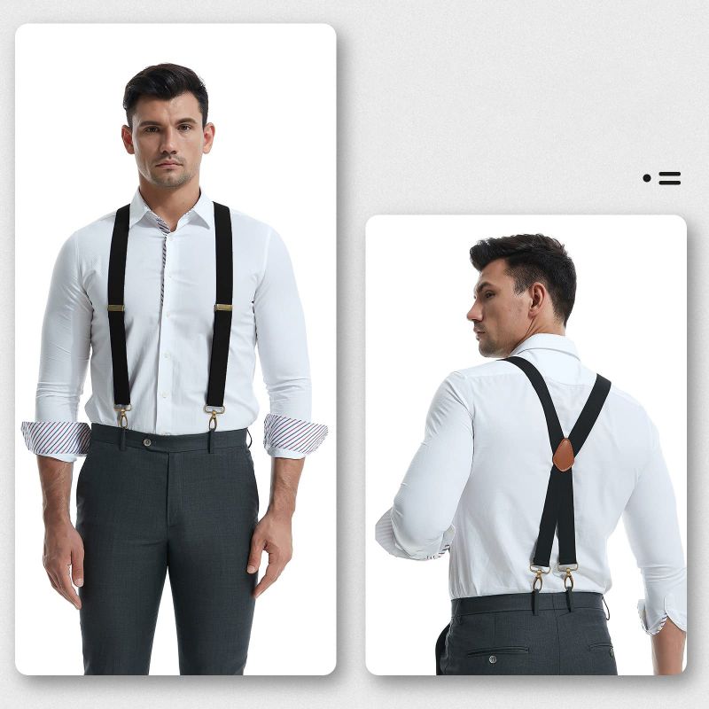 📢📢50% OFF !! ⏰Men's X-Back Suspenders with Hook Clips
