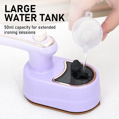 👔 2026 HOT SALE🥳50K+ SOLD!✨  Mini Foldable Steam Iron – Dual Function, 50ml Tank, Rotatable Handle ✈️