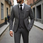 Men's Slim-Fit 3-Piece Suit Set