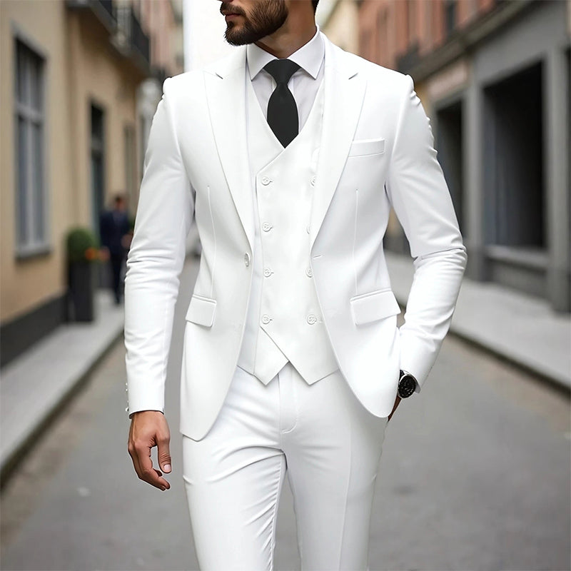 Men's Slim-Fit 3-Piece Suit Set