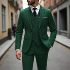 Men's Slim-Fit 3-Piece Suit Set