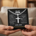 ⛓️✝️ Men's Cross Pendant Necklace – Stainless Steel, Built to Last
