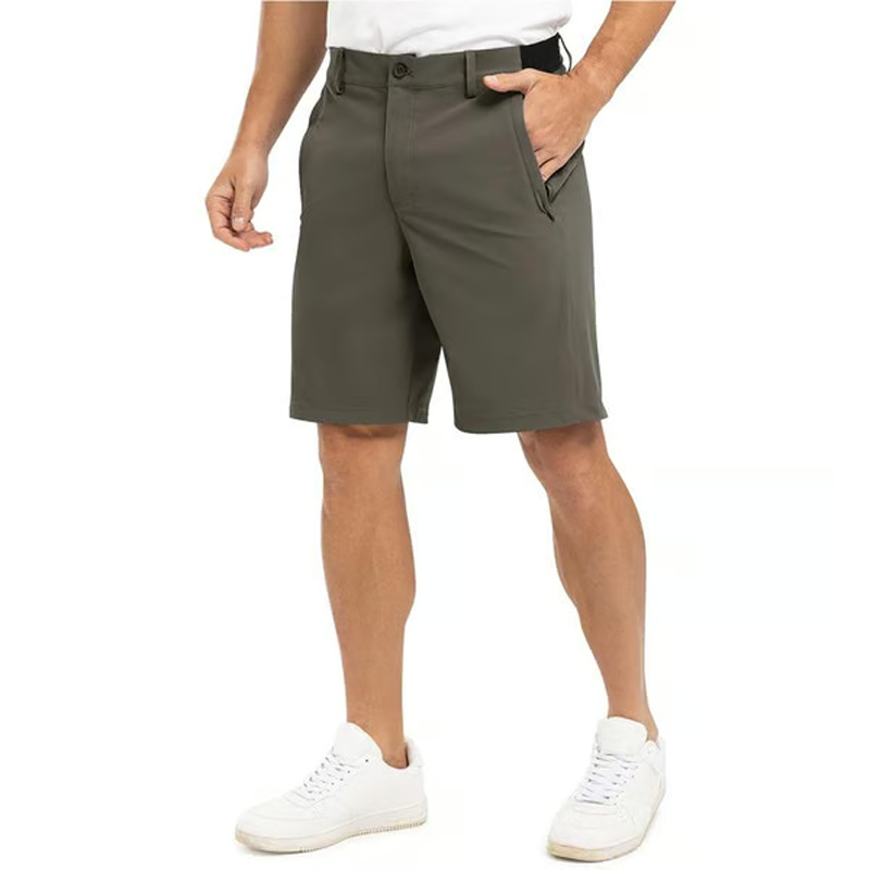 💥🔥Selling fast! Men's Solid Color Flat Front Shorts💥
