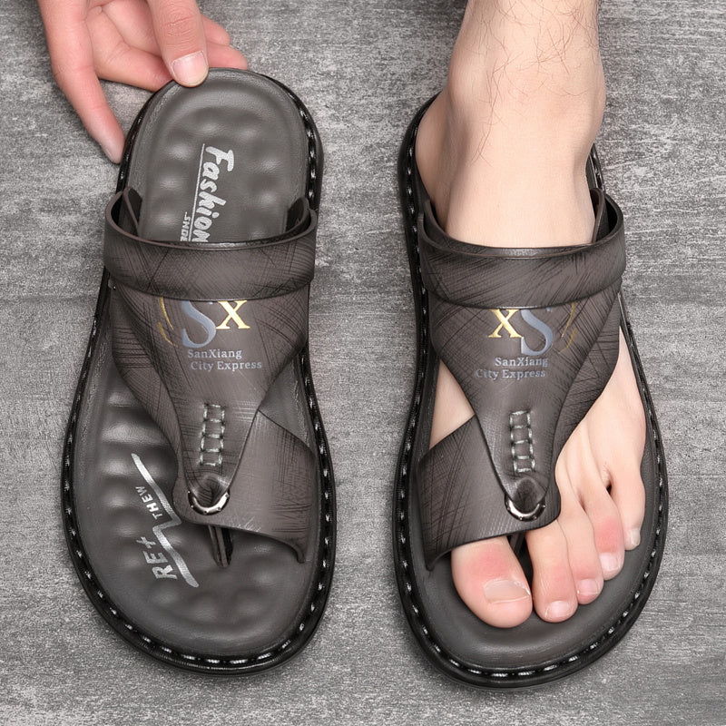 📢📢47% OFF !! ⏰Breathable Soft Leather Outdoor Sandals for Men in Plus Sizes
