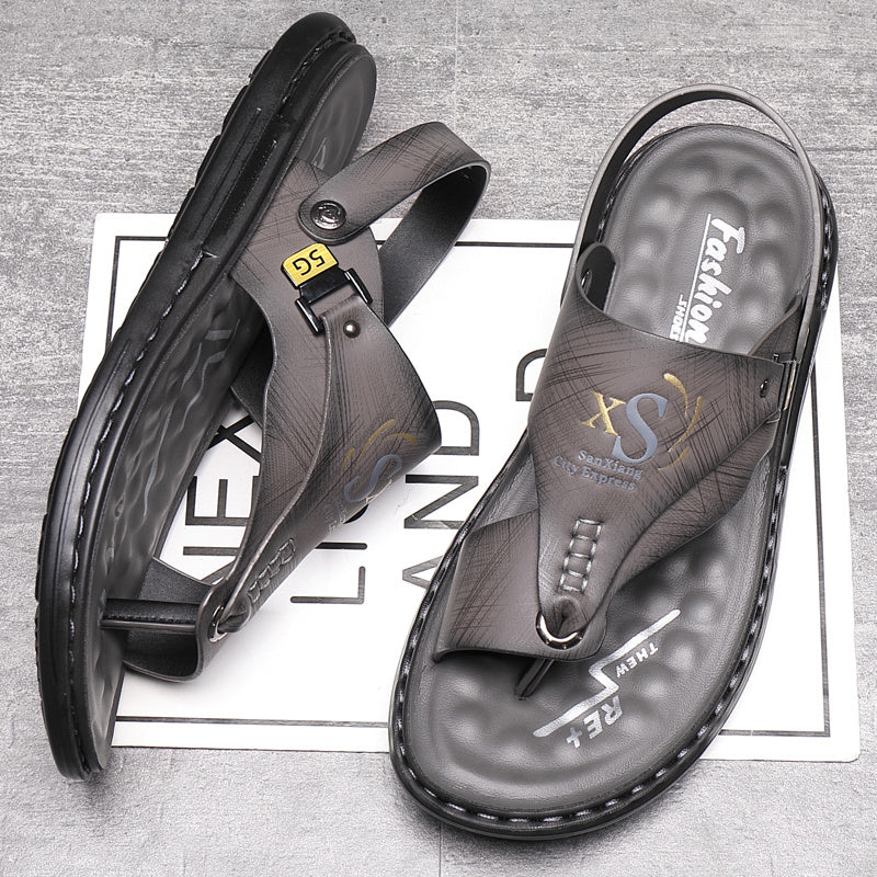 📢📢47% OFF !! ⏰Breathable Soft Leather Outdoor Sandals for Men in Plus Sizes