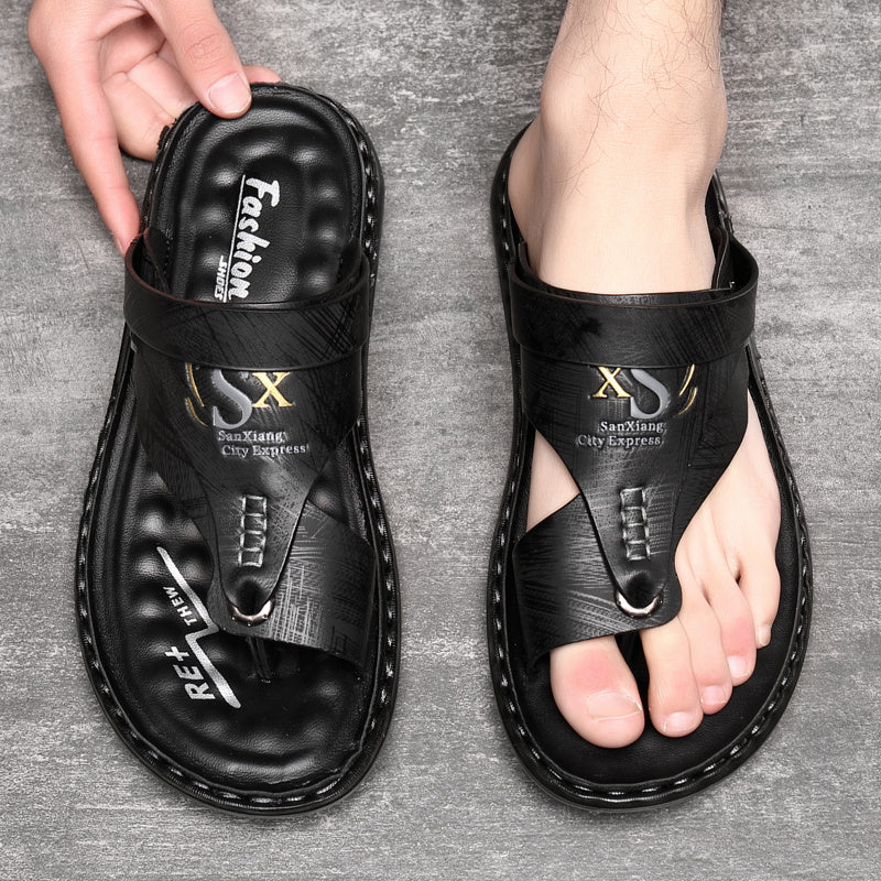 📢📢47% OFF !! ⏰Breathable Soft Leather Outdoor Sandals for Men in Plus Sizes