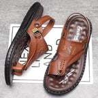 📢📢47% OFF !! ⏰Breathable Soft Leather Outdoor Sandals for Men in Plus Sizes