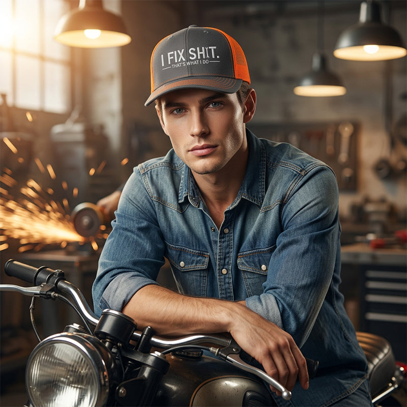 🛠️ Funny Mechanic Baseball Cap – For Handymen with a Sense of Humor 🧢😄