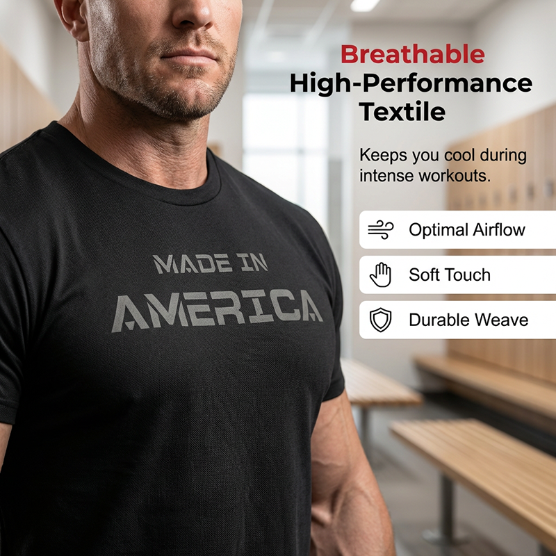 Men's Athletic Fit Crew Neck Tee | Gym-to-Street, Breathable & Dry! 💪🔥