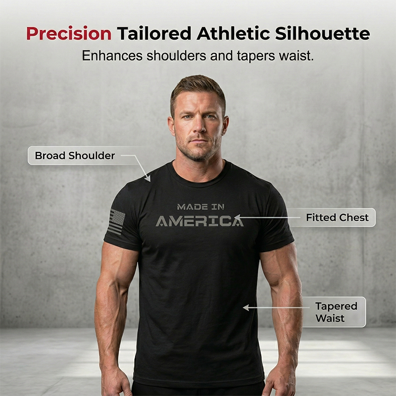 Men's Athletic Fit Crew Neck Tee | Gym-to-Street, Breathable & Dry! 💪🔥