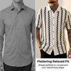 🎉New Season Drop!✨ Men's Short Sleeve Retro Geometric Knit Shirt
