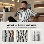 🎉New Season Drop!✨ Men's Short Sleeve Retro Geometric Knit Shirt