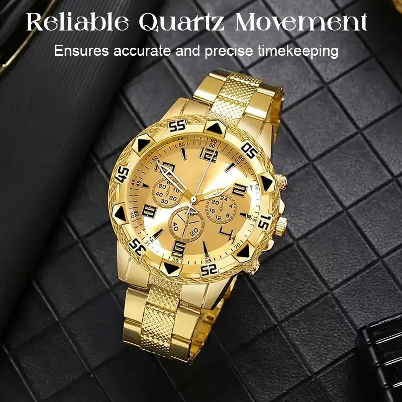 🔥 50% OFF – Men's Steel Chronograph Watch ⏱️