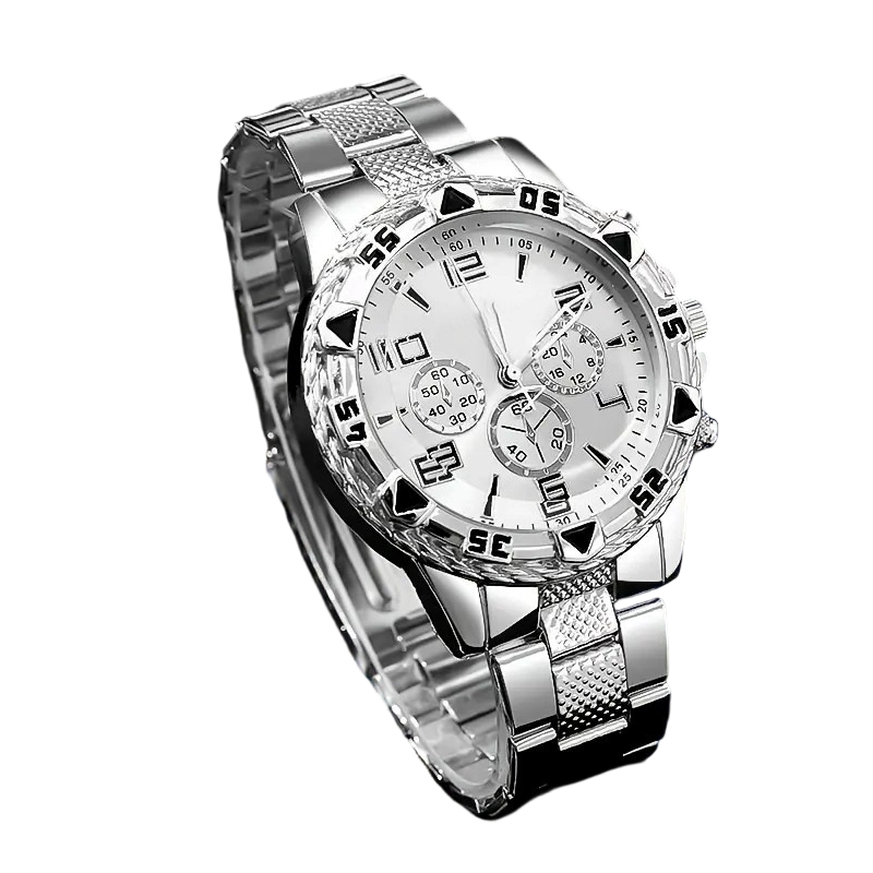 🔥 50% OFF – Men's Steel Chronograph Watch ⏱️