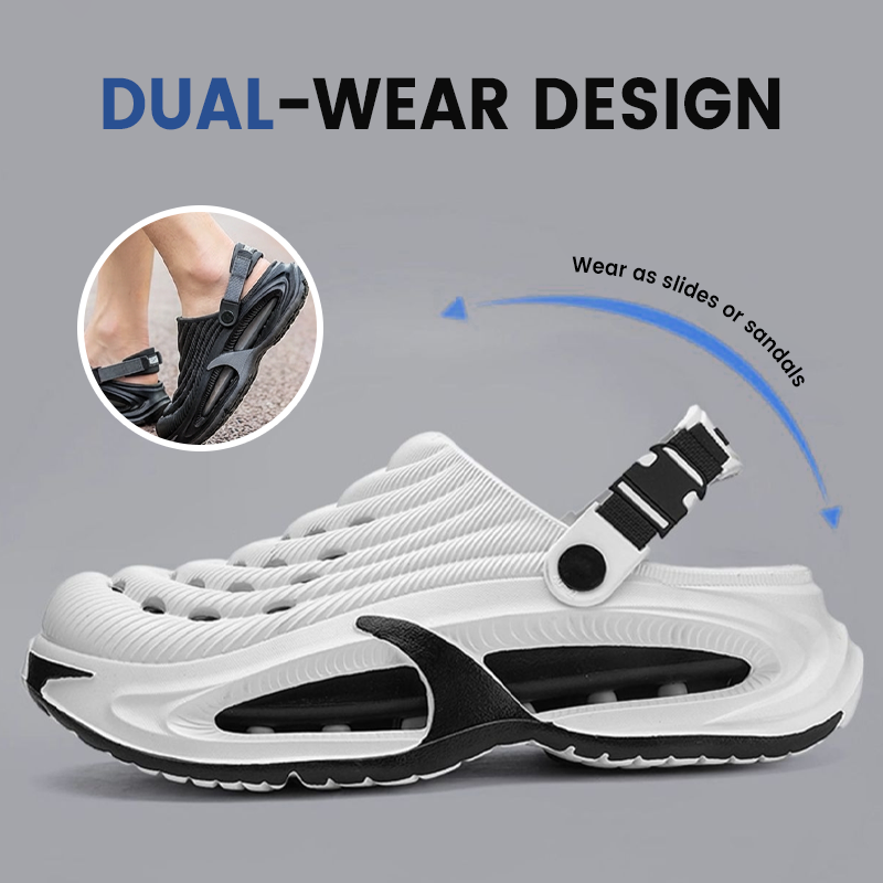 👟 Men‘s Breathable Non-Slip Clogs – 📏 Instant Height Gain + ☁️ All-Day Cushioning