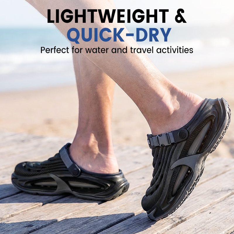 👟 Men‘s Breathable Non-Slip Clogs – 📏 Instant Height Gain + ☁️ All-Day Cushioning