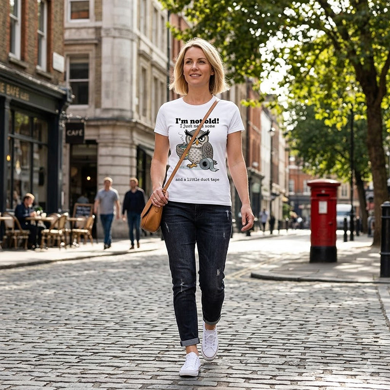 💞50K+ SOLD!🦉 Owl "I'm Not Old" Graphic T-Shirt