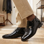 👞 Men's Elegant Shiny PU Leather Shoes – ✨ 50% OFF + 🔥 Hot Selling Now