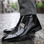 👞 Men's Elegant Shiny PU Leather Shoes – ✨ 50% OFF + 🔥 Hot Selling Now