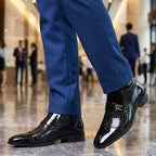 👞 Men's Elegant Shiny PU Leather Shoes – ✨ 50% OFF + 🔥 Hot Selling Now