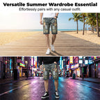 Men's Ripped Denim Shorts with Patchwork
