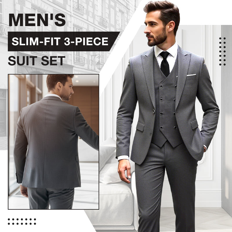 👔 Men's Slim-Fit 3-Piece Suit Set ✨🔥