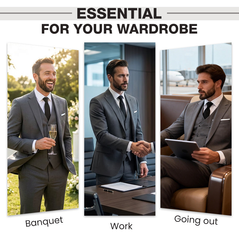 👔 Men's Slim-Fit 3-Piece Suit Set ✨🔥