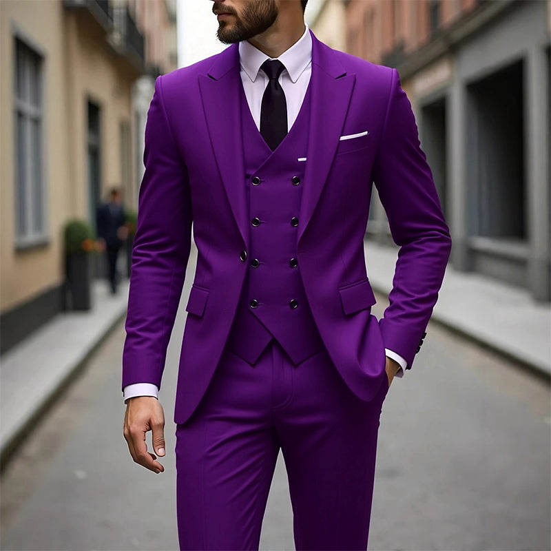 👔 Men's Slim-Fit 3-Piece Suit Set ✨🔥