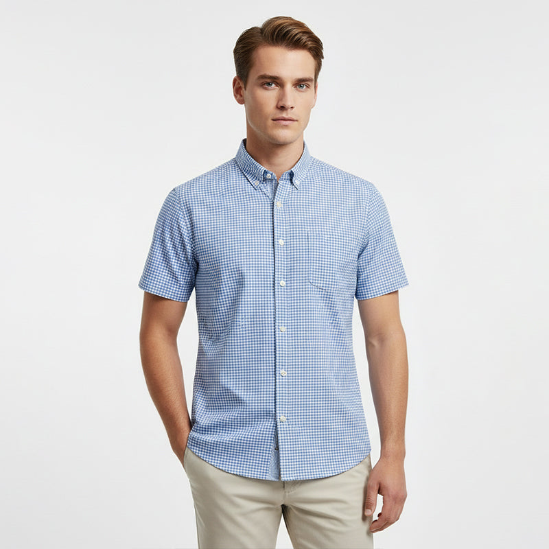 👕Men's Summer Cotton Short-Sleeve Plaid Shirt 🔥 Get 2, ship for FREE!