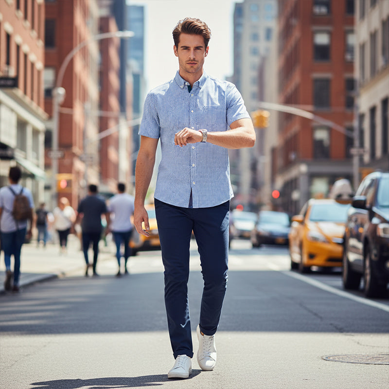 👕Men's Summer Cotton Short-Sleeve Plaid Shirt 🔥 Get 2, ship for FREE!