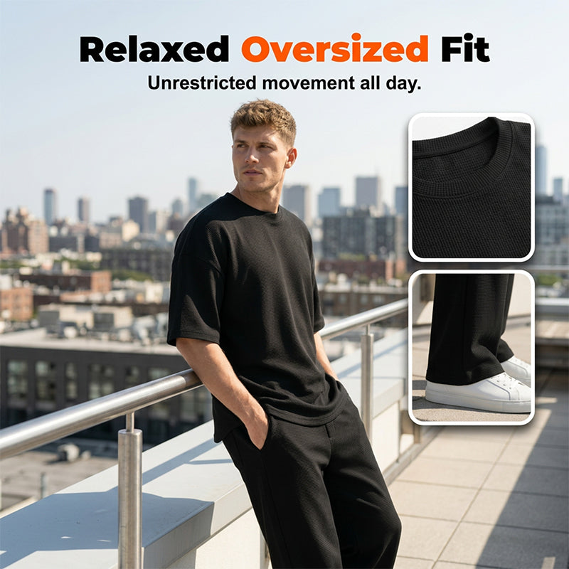 📢2026 New Arrivals💥Men's T-Shirt & Wide-Leg Pants 2-Piece Set