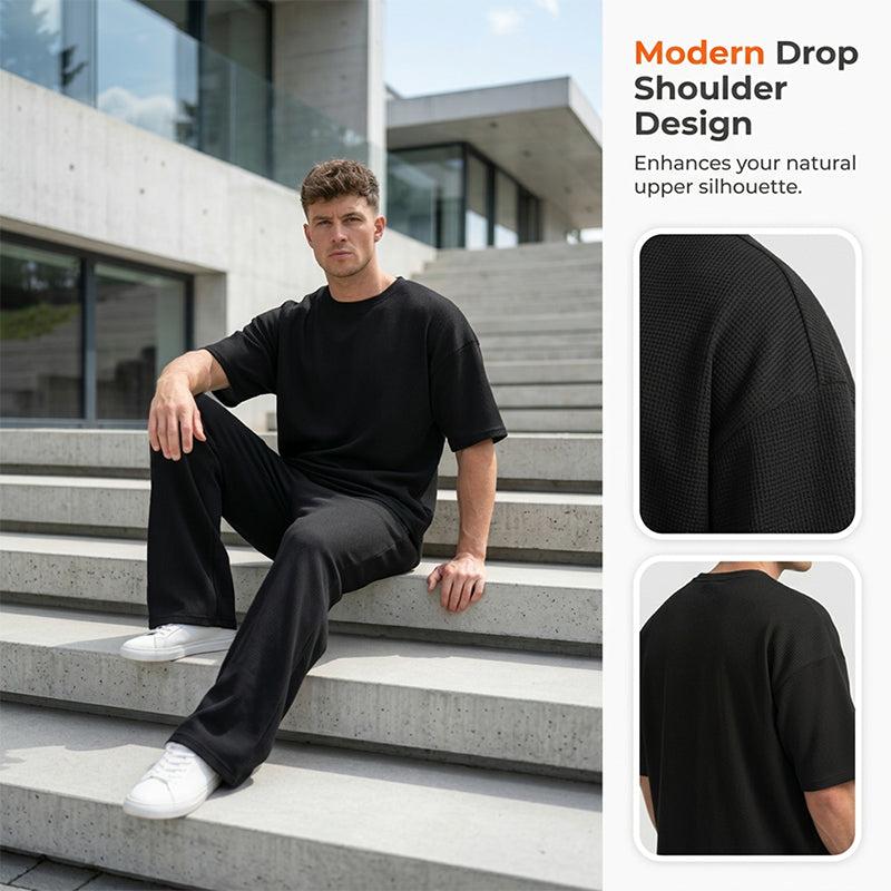 📢2026 New Arrivals💥Men's T-Shirt & Wide-Leg Pants 2-Piece Set