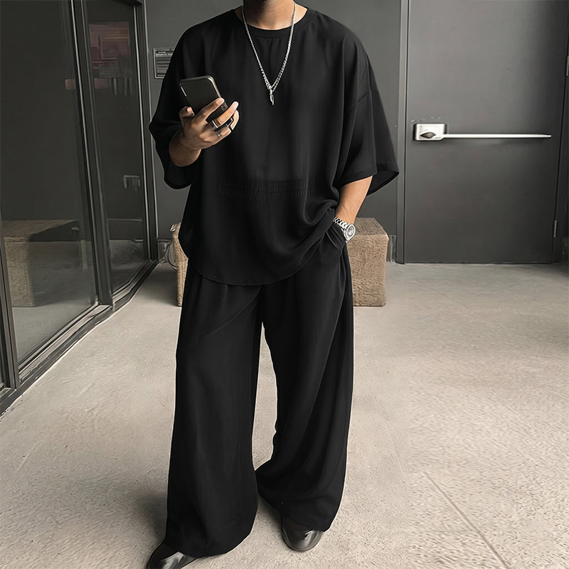 🎁2026 New Arrivals 50% OFF💥Men's T-Shirt & Wide-Leg Pants 2-Piece Set