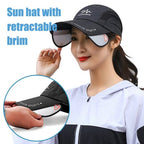 🥳2026 HOT SALE🥳Retractable Brim Outdoor/Fishing/Riding/Climbing Sunblock Hat