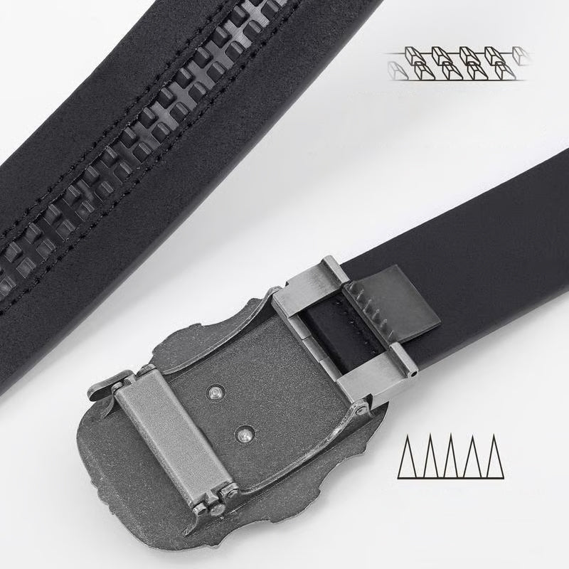 🐮Men's Retro Bull Head Embossed Leather Belt