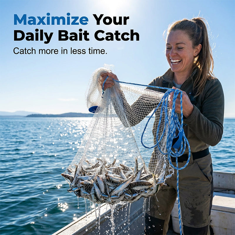 📢📢49% OFF !! ⏰ Easy-Throw Cast Net – Heavy-Duty Mesh, Rapid Sinking, Versatile 🌊