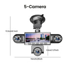 🥳2026 HOT SALE🥳💞50K+ SOLD!🚗📹 50% OFF! 5‑Lens Panoramic Dash Cam – Front, sides, rear & interior – zero blind spots. 1080P night vision & motion detection – protect your car from every angle! 🛡️✨
