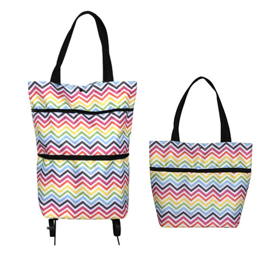 🛍️ Shop Online & Save ✨🛢️2-in-1 Foldable Shopping Cart – Portable Rolling Grocery Trolley
