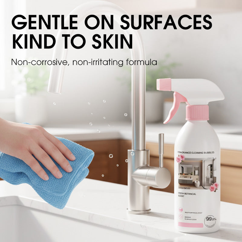 🌸No-Scrub Bathroom Foam Cleaner | Limescale & Soap Scum Remover, Gentle on Hands💧