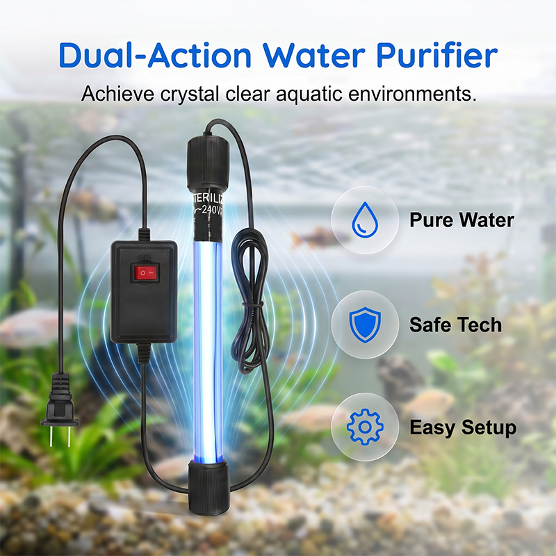 Hot Sale 50% OFF🔥 Plug. Submerge. Clear. UV Aquarium Sterilizer – 254nm, Quartz, 3-7 Days ✨