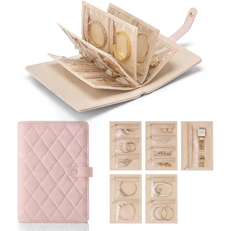 🥳 A Goddess’s Portable Treasure Trove 🥳💞 Huge Hit! ⛽💨 Exquisite, lightweight, and luxurious diamond-patterned jewelry organizer! With separate compartments to keep your jewelry tangle-free, this little jewelry vault protects your pieces from dust 🛍️