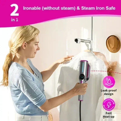 ⏰ Hurry — Limited Time⚡Steam Iron & Steamer 2-in-1 – Kills 99.99% mites & bacteria. 5s preheat, 150ml tank. Ceramic plate, even heat. Safe for silk to cotton. Your fabric care essential. 🛡️🌿