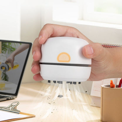 Mini Desktop Vacuum Cleaner with Long Battery Life—Perfect for Both Desktop and Car Use! With powerful suction, it effortlessly cleans hard-to-reach spots.