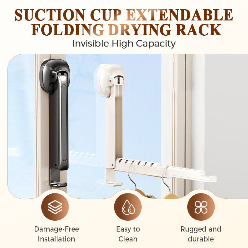 Suction Cup Extendable Folding Drying Rack