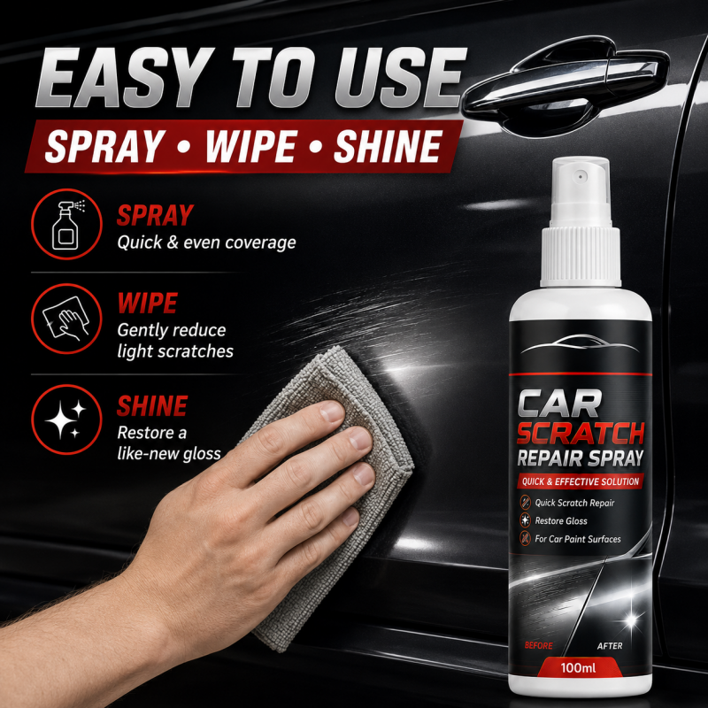 🚗Universal Car Scratch Repair Spray | Nano Ceramic DIY Light Scratch & Swirl Mark Remover, Restore Gloss for All Auto Paint Colors, 100ml