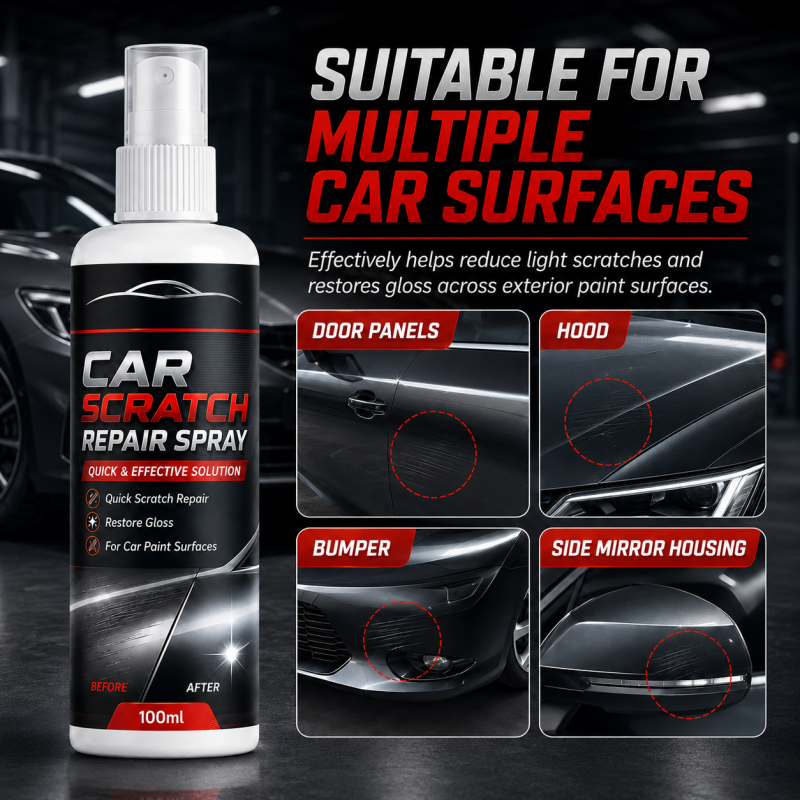 🚗Universal Car Scratch Repair Spray | Nano Ceramic DIY Light Scratch & Swirl Mark Remover, Restore Gloss for All Auto Paint Colors, 100ml