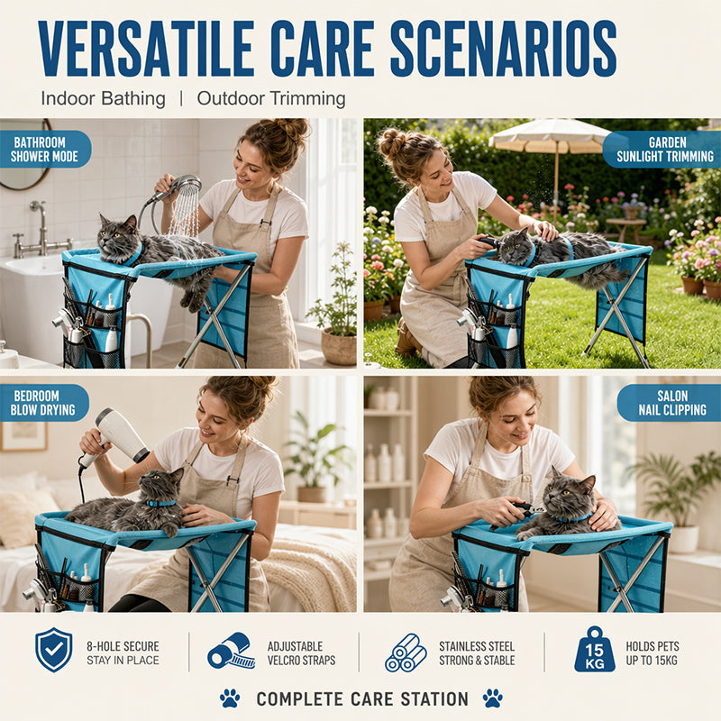 🐕✂️ 2026 Sale — Over 24,500 Sold! 🛁2‑in‑1 Foldable Pet Grooming Bed