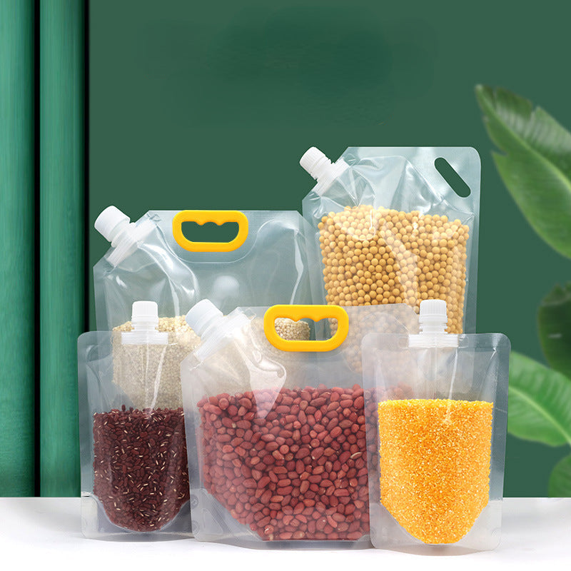 📢📢Stand-Up Food Storage Pouch with Handle & Pour Spout | Bug & Moisture Proof, BPA-Free