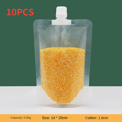📢📢Stand-Up Food Storage Pouch with Handle & Pour Spout | Bug & Moisture Proof, BPA-Free